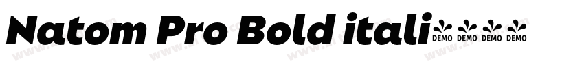 Natom Pro Bold itali字体转换